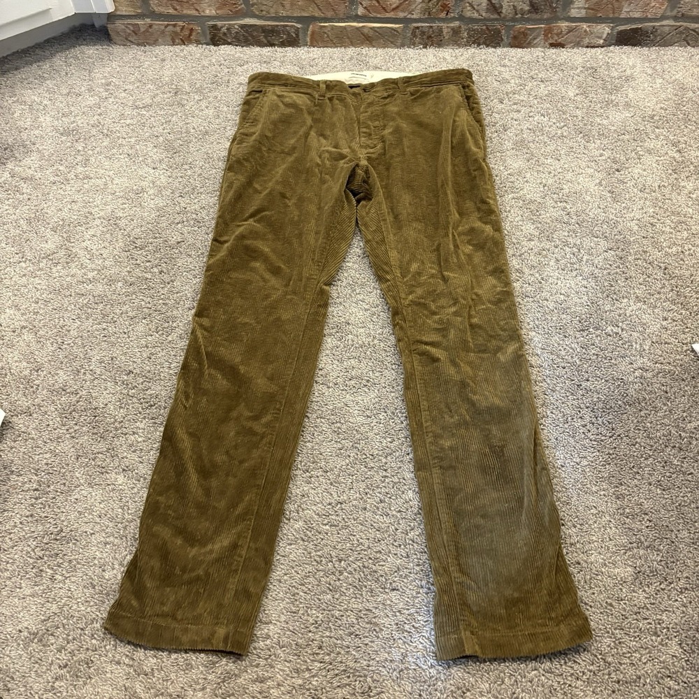 Taylor Stitch The Democratic Corduroy Pants Mens 36x34 Dark Brown Casual Work